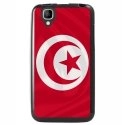 TPU1GOADRAPTUNISIE - Coque Souple en gel noir pour Wiko Goa avec impression Motifs drapeau de la Tunisie