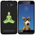 TPU1HELIUM45BOUDDHAVERT - Coque Souple en gel noir pour Archos 45 Helium avec impression Motifs bouddha vert