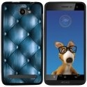 TPU1HELIUM45CAPITONBLEU - Coque Souple en gel noir pour Archos 45 Helium avec impression Motifs effet capitonné bleu