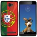 TPU1HELIUM45DRAPPORTUGAL - Coque Souple en gel noir pour Archos 45 Helium avec impression Motifs drapeau du Portugal