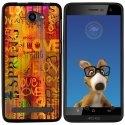 TPU1HELIUM45LOVESPRING - Coque Souple en gel noir pour Archos 45 Helium avec impression Motifs Love Spring