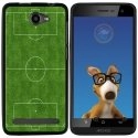 TPU1HELIUM45TERRAINFOOT - Coque Souple en gel noir pour Archos 45 Helium avec impression Motifs terrain de football