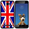 TPU1HELIUM45UNIONJACK - Coque Souple en gel noir pour Archos 45 Helium avec impression Motifs Union Jack