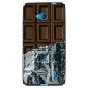 TPU1LUM640CHOCOLAT - Coque Souple en gel noir pour Microsoft Lumia 640 avec impression Motifs tablette de chocolat