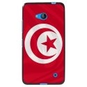 TPU1LUM640DRAPTUNISIE - Coque Souple en gel noir pour Microsoft Lumia 640 avec impression Motifs drapeau de la Tunisie