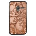 TPU1PIXI340ARABESQUEBRONZE - Coque Souple en gel noir pour Orange Rise-30 avec impression Motifs arabesque bronze