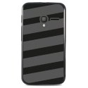 TPU1PIXI340BANDEGRIS - Coque Souple en gel noir pour Orange Rise-30 avec impression Motifs bandes grises