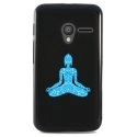 TPU1PIXI340BOUDDHABLEU - Coque Souple en gel noir pour Orange Rise-30 avec impression Motifs bouddha bleu