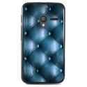 TPU1PIXI340CAPITONBLEU - Coque Souple en gel noir pour Orange Rise-30 avec impression Motifs effet capitonné bleu