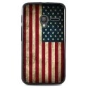 TPU1PIXI340DRAPUSAVINTAGE - Coque Souple en gel noir pour Orange Rise-30 avec impression Motifs drapeau USA vintage