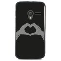 TPU1PIXI340MAINCOEUR - Coque Souple en gel noir pour Orange Rise-30 avec impression Motifs mains en forme de coeur