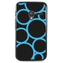 TPU1PIXI340RONDBLEU - Coque Souple en gel noir pour Orange Rise-30 avec impression Motifs ronds bleus