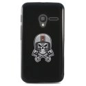 TPU1PIXI340SKULLCASQUE - Coque Souple en gel noir pour Orange Rise-30 avec impression Motifs tête de mort avec un casque de 