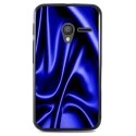 TPU1PIXI340SOIEBLEU - Coque Souple en gel noir pour Orange Rise-30 avec impression Motifs soie drapée bleue