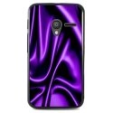 TPU1PIXI340SOIEMAUVE - Coque Souple en gel noir pour Orange Rise-30 avec impression Motifs soie drapée mauve