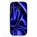 CPRN1MOTOGSOIEBLEU - Coque noire pour Motorola Moto G Impression motif soie bleue drapée