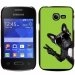 CPRN1POCKET2CHIENVVERT - Coque rigide noire Galaxy Pocket 2 avec impression Motif chien à lunette sur fond vert