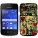 CPRN1POCKET2LOVEVINTAGE - Coque rigide noire Galaxy Pocket 2 avec impression Motif Love Vintage