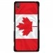 CPRN1Z3PLUSDRAPCANADA - Coque rigide noire pour Sony Xperia Z3-Plus avec impression Motif drapeau du Canada