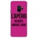 CRYSGALAXYS9APEROFUSHIA - Coque rigide transparente pour Samsung Galaxy S9 avec impression Motifs l'apéro recrute fushia