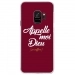 CRYSGALAXYS9DIEUBORDEAU - Coque rigide transparente pour Samsung Galaxy S9 avec impression Motifs Appelle moi Dieu bordeau