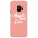 CRYSGALAXYS9DIEUROSE - Coque rigide transparente pour Samsung Galaxy S9 avec impression Motifs Appelle moi Dieu rose