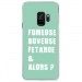 CRYSGALAXYS9FUMEUSETURQUOISE - Coque rigide transparente pour Samsung Galaxy S9 avec impression Motifs fumeuse et alors turquoise