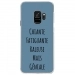 CRYSGALAXYS9GENIALEBLEU - Coque rigide transparente pour Samsung Galaxy S9 avec impression Motifs Chiante mais Géniale bleu