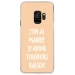 CRYSGALAXYS9RAISONBEIGE - Coque rigide transparente pour Samsung Galaxy S9 avec impression Motifs marre d'avoir raison beige