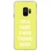 CRYSGALAXYS9RAISONJAUNE - Coque rigide transparente pour Samsung Galaxy S9 avec impression Motifs marre d'avoir raison jaune