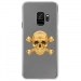 CRYSGALAXYS9SKULLOR - Coque rigide transparente pour Samsung Galaxy S9 avec impression Motifs tête de mort aspect or