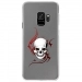 CRYSGALAXYS9SKULLTRIBAL - Coque rigide transparente pour Samsung Galaxy S9 avec impression Motifs tête de mort sur fond triba