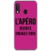 TPU0A40APEROFUSHIA - Coque souple pour Samsung Galaxy A40 avec impression Motifs l'apéro recrute fushia