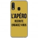 TPU0A40APEROOR - Coque souple pour Samsung Galaxy A40 avec impression Motifs l'apéro recrute or