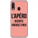 TPU0A40APEROROSE - Coque souple pour Samsung Galaxy A40 avec impression Motifs l'apéro recrute rose