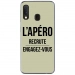 TPU0A40APEROVERT - Coque souple pour Samsung Galaxy A40 avec impression Motifs l'apéro recrute vert