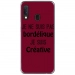 TPU0A40BORDELIQUEBORDEA - Coque souple pour Samsung Galaxy A40 avec impression Motifs Je ne suis pas bordélique bordeau