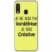 TPU0A40BORDELIQUEJAUNE - Coque souple pour Samsung Galaxy A40 avec impression Motifs Je ne suis pas bordélique jaune