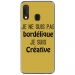 TPU0A40BORDELIQUEOR - Coque souple pour Samsung Galaxy A40 avec impression Motifs Je ne suis pas bordélique or