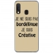 TPU0A40BORDELIQUETAUPE - Coque souple pour Samsung Galaxy A40 avec impression Motifs Je ne suis pas bordélique taupe