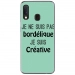 TPU0A40BORDELIQUETURQUO - Coque souple pour Samsung Galaxy A40 avec impression Motifs Je ne suis pas bordélique turquoise