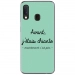 TPU0A40CHIANTETURQUOISE - Coque souple pour Samsung Galaxy A40 avec impression Motifs Avant, j'étais chiante turquoise