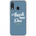 TPU0A40DIEUBLEU - Coque souple pour Samsung Galaxy A40 avec impression Motifs Appelle moi Dieu bleu