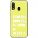 TPU0A40FUMEUSEJAUNE - Coque souple pour Samsung Galaxy A40 avec impression Motifs fumeuse et alors jaune