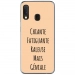 TPU0A40GENIALEBEIGE - Coque souple pour Samsung Galaxy A40 avec impression Motifs Chiante mais Géniale beige