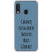 TPU0A40GENIALEBLEU - Coque souple pour Samsung Galaxy A40 avec impression Motifs Chiante mais Géniale bleu