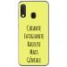 TPU0A40GENIALEJAUNE - Coque souple pour Samsung Galaxy A40 avec impression Motifs Chiante mais Géniale jaune