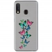 TPU0A40PAPILLONS - Coque souple pour Samsung Galaxy A40 avec impression Motifs papillons colorés