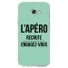 TPU0A52017APEROTURQUOISE - Coque souple pour Samsung Galaxy A5-2017 SM-A520F avec impression Motifs l'apéro recrute turquoise