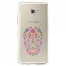 TPU0A52017SKULLFLEUR - Coque souple pour Samsung Galaxy A5-2017 SM-A520F avec impression Motifs crâne en fleurs